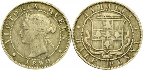 Jamaica, Half penny 1890
