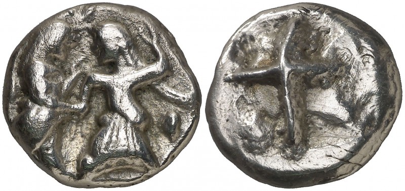 (525-480 a.C.). Macedonia. Lete. Estátera. (S. 1298 var) (CNG. III, 531). 7,98 g...
