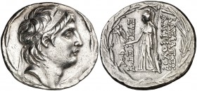 Imperio Seléucida. Antíoco VII, Euergetes (138-129 a.C.). Antioquía ad Orontem. Tetradracma. (S. 7092 var) (CNG. IX, 1067d). 16,74 g. MBC+.