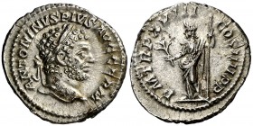 (215 d.C.). Caracalla. Denario. (Spink 6841) (S. 314) (RIC. 268). 2,83 g. Bella. EBC.