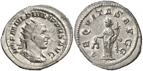 (245-247 d.C.). Filipo I. Antoniniano. (Spink 8918) (S. 9) (RIC. 27b). 4,40 g. Bella. EBC.