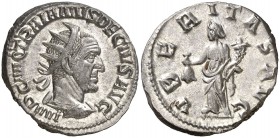 (250-251 d.C.). Trajano Decio. Antoniniano. (Spink 9384) (S. 105) (RIC. 28b). 4,50 g. Bella. EBC+/EBC.