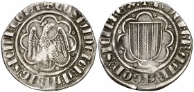 Pere II (1276-1285). Sicília. Pirral. (Cru.V.S. 325.2) (Cru.C.G. 2145). 2,77 g. MBC-.