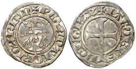 Jaume II de Mallorca (1276-1285/1298-1311). Mallorca. Dobler. (Cru.V.S. 541) (Cru.C.G. 2506). 0,65 g. Rayita. MBC-/MBC.