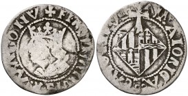 Ferran II (1479-1516). Mallorca. Ral. (Cru.V.S. 1180) (Cru.C.G. 3094 var). 1,79 g. BC/MBC-.