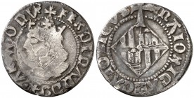 Ferran II (1479-1516). Mallorca. Ral. (Cru.V.S. 1180 var) (Cru.C.G. 3094 var). 2,08 g. Escasa. BC+/MBC-.
