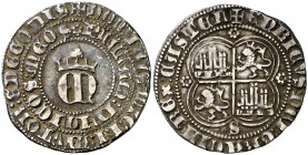 Enrique II (1368-1379). Sevilla. Real. (AB. 406). 3,42 g. MBC-/MBC.