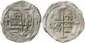 (1590-1592). Felipe II. Toledo. . 1 real. (Cal. tipo 416). 3,26 g. Fecha no visible. Ex Colección Isabelde Trastámara vol. V, 26/05/2016, nº 612. Esca...