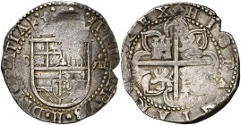 s/d. Felipe II. Sevilla. . 8 reales. (Cal. 235). 27,26 g. Vano. Bonito color. MBC.