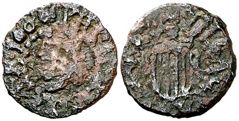 1600. Felipe III. Granollers. 1 diner. (Cal. 695) (Cru.C.G. 3741a). 0,79 g. Rara...