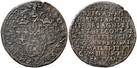 (1609). Alberto e Isabel. Países Bajos. Alianza de Francia, Provincias Unidas y Gran Bretaña. 1 jetón. (Van Loon vol. II, 50). 4,16 g. BC+.