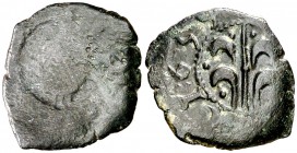 1655. Felipe IV. Valencia. 1 diner. (Cal. 1663) (Cru.C.G. 4435k var). 1,10 g. BC-/BC+.