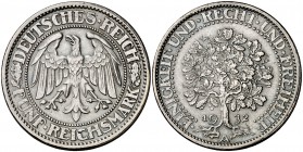 1932. Alemania. A (Berlín). 5 marcos. (Kr. 56). 24,83 g. AG. Escasa. EBC-.