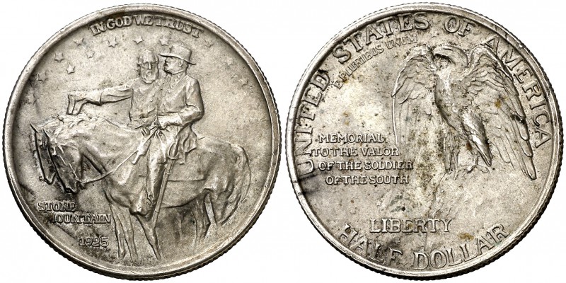1925. Estados Unidos. Filadelfia. 1/2 dólar. (Kr. 157). 12,46 g. AG. Memorial St...