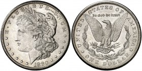 1880. Estados Unidos. S (San Francisco). 1 dólar. (Kr. 110). 26,77 g. AG. Bella. Escasa así. EBC+/S/C-.