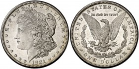 1881. Estados Unidos. S (San Francisco). 1 dólar. (Kr. 110). 26,76 g. AG. Bella. S/C-.