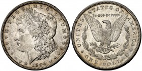 1894. Estados Unidos. O (Nueva Orleans). 1 dólar. (Kr. 110). 26,63 g. AG. Bella. Escasa y más así. EBC-/EBC.