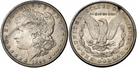 1894. Estados Unidos. S (San Francisco). 1 dólar. (Kr. 110). 26,66 g. AG. Rara. MBC+.