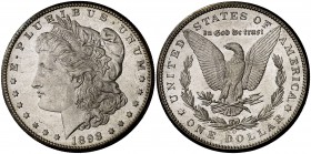 1898. Estados Unidos. O (Nueva Orleans). 1 dólar. (Kr. 110). 26,67 g. AG. Bella. Brillo original. S/C-.
