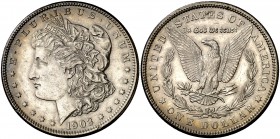 1903. Estados Unidos. Filadelfia. 1 dólar. (Kr. 110). 26,79 g. AG. Escasa. EBC.