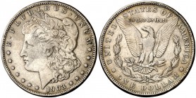 1903. Estados Unidos. S (San Francisco). 1 dólar. (Kr. 110). 26,52 g. AG. Golpecitos. Rara. MBC-.