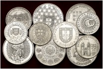 1966 a 2000. Portugal. 20, 50 (dos), 500 (tres) y 1000 (cinco) escudos. Lote de 11 monedas en plata, todas diferentes. EBC+/S/C.