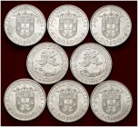 1968. Portugal. 50 escudos. (Kr. 593). AG. Pedro Alvares Cabral. Lote de 8 monedas. S/C.