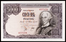 1976. 5000 pesetas. (Ed. E1). 6 de febrero, Carlos III. Sin serie. S/C-.