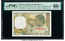 Comoros Banque de Madagascar et des Comores 100 Francs ND (1963) Pick 3b PMG Gem Uncirculated 66 EPQ. 

HID09801242017

© 2020 Heritage Auctions | All...