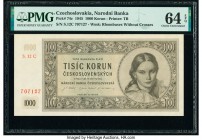 Czechoslovakia Narodni Banka Ceskoslovenska 1000 Korun 1945 Pick 74c PMG Choice Uncirculated 64 EPQ. 

HID09801242017

© 2020 Heritage Auctions | All ...
