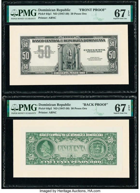 Dominican Republic Banco Central de la Republica Dominicana 50 Pesos Oro ND (194...