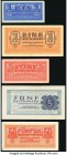 Germany Group Lot of 5 Examples Very Fine-About Uncirculated. Annotations present on 4 examples, small tear and minor staining present on one example....