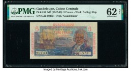 Guadeloupe Caisse Centrale de la France d'Outre-Mer 5 Francs ND (1947-49) Pick 31 PMG Uncirculated 62 Net. PVC.

HID09801242017

© 2020 Heritage Aucti...