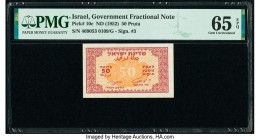 Israel Israel Government 50 Pruta ND (1952) Pick 10c PMG Gem Uncirculated 65 EPQ. 

HID09801242017

© 2020 Heritage Auctions | All Rights Reserved