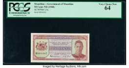 Mauritius Government of Mauritius 50 Cents ND (1940) Pick 25c PCGS Currency Very Choice New 64. 

HID09801242017

© 2020 Heritage Auctions | All Right...