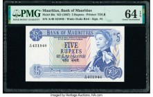 Mauritius Bank of Mauritius 5 Rupees ND (1967) Pick 30c PMG Choice Uncirculated 64 EPQ. 

HID09801242017

© 2020 Heritage Auctions | All Rights Reserv...