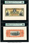 Mexico Banco Nacional de Mexico 500 Pesos ND (1885-1913) Pick S262p1; S262p2 Front and Back Proofs PMG Choice Uncirculated 64; Gem Uncirculated 66 EPQ...