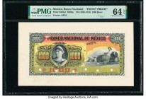 Mexico Banco Nacional de Mexico 1000 Pesos ND (1885-1913) Pick S263p1 Front Proof PMG Choice Uncirculated 64 EPQ. Printer's annotation, six POCs.

HID...