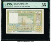 Morocco Banque d'Etat du Maroc 1000 Francs 15.11.1956 Pick 47 PMG Choice Very Fine 35. Stained. 

HID09801242017

© 2020 Heritage Auctions | All Right...