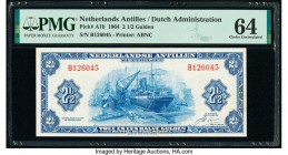 Netherlands Antilles Nederlandse Antillen, Muntbiljet 2 1/2 Gulden 1964 Pick A1b PMG Choice Uncirculated 64. 

HID09801242017

© 2020 Heritage Auction...