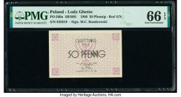 Poland Lodz Ghetto 50 Pfennig 15.5.1940 Pick PO-560a PMG Gem Uncirculated 66 EPQ. 

HID09801242017

© 2020 Heritage Auctions | All Rights Reserved