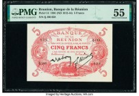 Reunion Banque de la Reunion 5 Francs 1901 (ND 1912-44) Pick 14 PMG About Uncirculated 55. 

HID09801242017

© 2020 Heritage Auctions | All Rights Res...