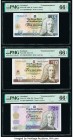 Scotland Royal Bank of Scotland PLC 5; 10; 20 Pounds 2002; 2012; 2000 Pick 362; 368; 361 Three QEII Commemoratives PMG Gem Uncirculated 66 EPQ (3). 

...