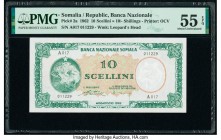 Somalia Banco Nazionale Somala 10 Scellini = 10 Shillings 1962 Pick 2a PMG About Uncirculated 55 EPQ. 

HID09801242017

© 2020 Heritage Auctions | All...