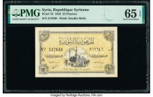 Syria Republique Syrienne 25 Piastres 1942 Pick 53 PMG Gem Uncirculated 65 EPQ. 

HID09801242017

© 2020 Heritage Auctions | All Rights Reserved