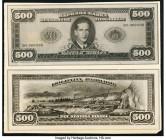 Yugoslavia National Bank 500 Dinara 1943 Pick 35Ep Front and Back Photographic Proofs Crisp Uncirculated. Both examples mounted on single cardstock.

...