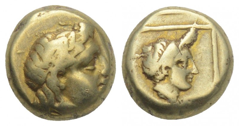 Greek Lesbos, Mytilene Hekte - 1/6 Stater. Circa 375-325 BC. 2.54gr 10.11mm
Laur...