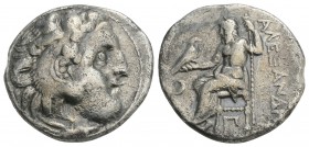 Greek Coins KINGS OF MACEDON. Alexander III 'the Great' (336-323 BC). Drachm. 4.2gr 18.1mm
 Obv: Head of Herakles right, wearing lion skin. Rev: AΛEΞA...