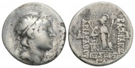 Greek Kings of Cappadocia. Eusebeia-Mazaka. Ariarathes V Eusebes Philopator 163-130 BC. Drachm AR 18.4mm., 4.1 g. very fine