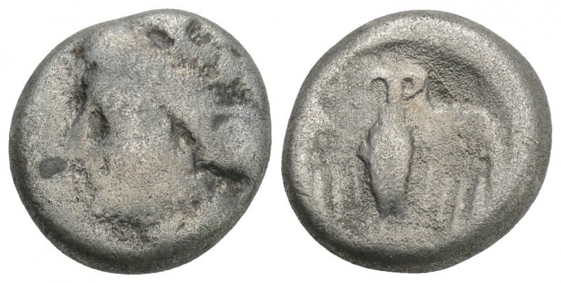 Greek
PAPHLAGONIA. Sinope. Late 4th-3rd century BC. Silver, 14.7mm, 3.5 gr. Head...